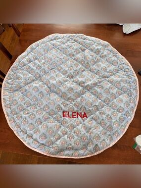 Mark & Graham block print quilted playmat